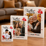 Personalised Photo ABS Stand Building Brick Puzzle with Name and Year Room Decor Birthday Gift for Couple