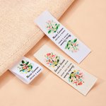 Etiquetas para costura personalizadas de 100% algodón con nombre y flor de nacimiento 50 piezas regalo de cumpleaños para amantes del punto