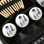 Personalized Cartoon Character Golf Organizer Pouch and Golf Tools Set with Name Golf Field Use Father's Day Birthday Gift for Golf Lovers