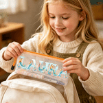 Personalised Monster or Mermaid Design Name Waterproof Mesh Pencil Pouch with Zipper School Supplies Back to School Gift for Kids