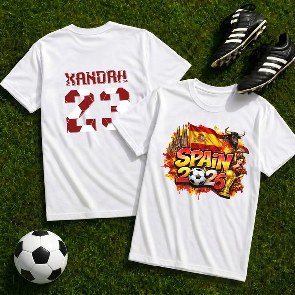 Camiseta personalizada de algodón 100% con el nombre y el número de la selección nacional de fútbol Regalo de la Copa Mundial para los aficionado