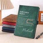 Personalizzato Difference Maker Taccuino in pelle PU A5 con nome Uso quotidiano in ufficio Apprezziamo il regalo per il collega Mentor Leader