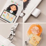 Personalised Cartoon Photo Pencil Notebook Teacher ID Card Badge Buddy with Name and Badge Reel Teacher's Day Back to School Gift for Teacher