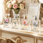 Personalized Birth Flower Refillable Perfume Bottle with Name Anniversary Wedding Gift for Woman Bride Bridesmaid