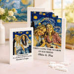 Personalised Starry Sky Style Photo Rectangle Building Brick Puzzle with Text and Name Home Decor Birthday Gift for Family Friends