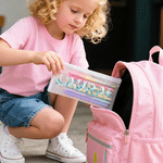 Personalised Monster or Mermaid Design Name Waterproof Mesh Pencil Pouch with Zipper School Supplies Back to School Gift for Kids