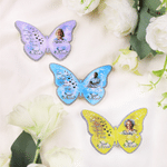 Personalized Photo Glitter Butterfly Flower Brooch Pin with Name and Time Memorial Sympathy Gift for Family Friends