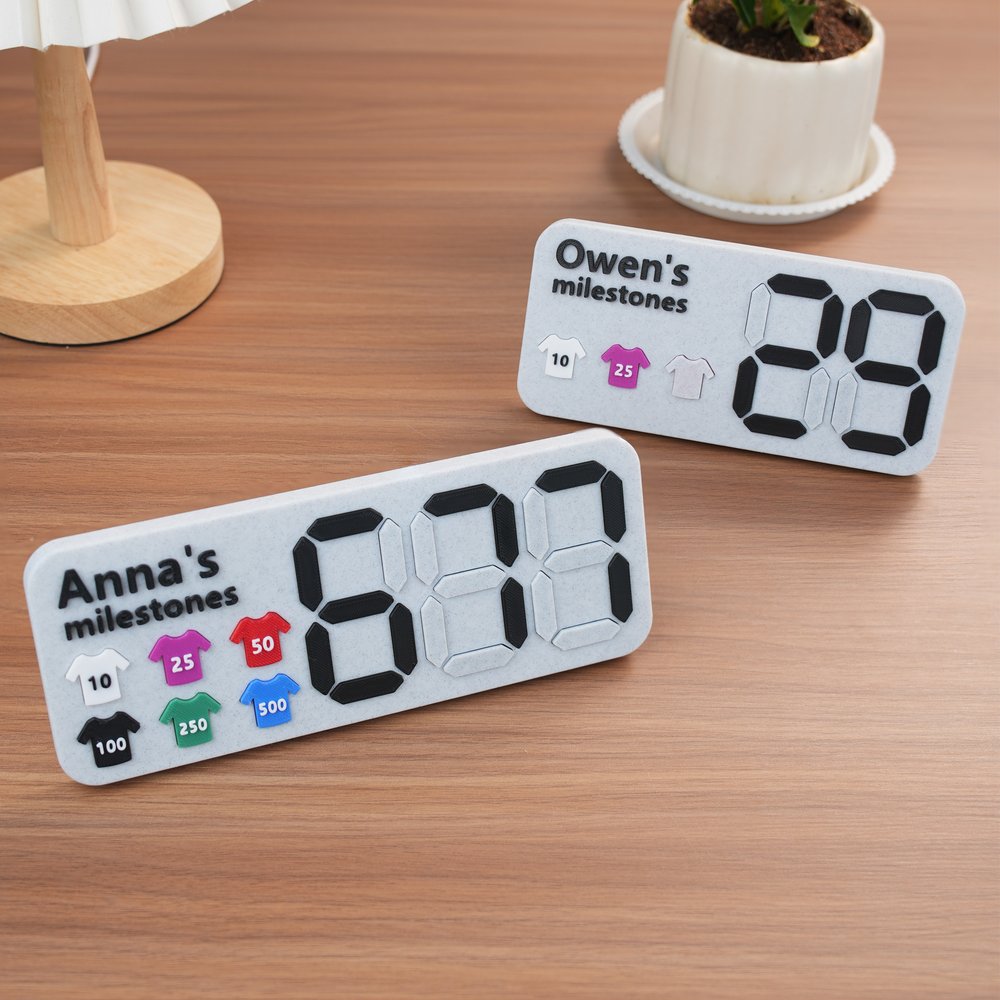 Personalised 3D-Printed Parkrun Total and Milestones Tracker Ornament with Name Run Counter Birthday Gift for Parkrun Runners 3