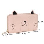 Cartera personalizada de cuero PU con cremallera y diseño magnético de garra de gato para uso diario regalo de cumpleaños para amantes de los gatos