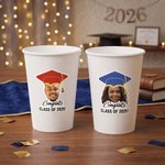 Personalized Face Photo Graduation Cap Stickers Set of 20 Labels Graduation Party Gift for Graduates