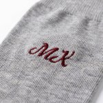 Personalised Embroidered Monogram 100% Cotton Soft Socks with Name Wedding Party Gift for Father Groomsman