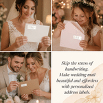 Personalized Save the Date Waterproof Return Address Stickers Labels with Name and Address Party Decor Wedding DIY Gift for Couple Newlywed