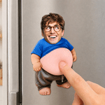 Personalized Cartoon Squishy Belly Character Face Photo Shockproof Bumper Stickers with Name Daily Use Party Decor Birthday Gift for Friends Family