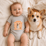 Personalized Best Friend Checkerboard Pattern Pet Photo 100% Cotton Baby Bodysuit with Name Baby Shower Birthday Gift for Daughter Son