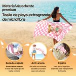 Toalla de playa personalizada a cuadros con personaje animado y nombre accesorio de vacaciones de verano regalo de cumpleaños para niños