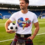 T-shirt en 100 % coton personnalisé avec nom numéro et motif - Thème coupe du monde - Cadeau de fête des pères pour les fans de football