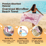 Personalized Sports Figure Silhouette Quick Dry Oversized Microfiber Beach Towel with Name Travel Essentials Beach Party  Gift for Sports Lovers