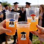 Personalized Face Photo Graduation Cap Stickers Set of 20 Labels Graduation Party Gift for Graduates