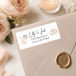 Personalized Save the Date Waterproof Return Address Stickers Labels with Name and Address Party Decor Wedding DIY Gift for Couple Newlywed