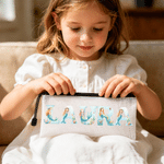 Personalised Monster or Mermaid Design Name Waterproof Mesh Pencil Pouch with Zipper School Supplies Back to School Gift for Kids