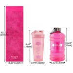 Personalisierter Shaker-Becher im Barbell-Design, Flasche mit großem Fassungsvermögen, besticktes Handtuchset mit Namen – das perfekte Geschenk für Fitnessbegeisterte, zum Alltag im Fitnessstudio oder