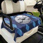 Personalized Multicolor Golf Elements Diamond Argyle Golf Cart Seat Cover with Name Seat Protector Summer Birthday Gift for Golf Lovers Golfers