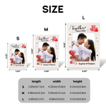 Personalised Photo ABS Stand Building Brick Puzzle with Name and Year Room Decor Birthday Gift for Couple