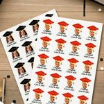 Personalized Face Photo Graduation Cap Stickers Set of 20 Labels Graduation Party Gift for Graduates