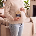 Personalised Wooden Ultrasound Picture Frame with Baby Name and Date Pregnancy Baby Announcement Gift for Grandadrents New Parents