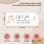 Personalized Save the Date Waterproof Return Address Stickers Labels with Name and Address Party Decor Wedding DIY Gift for Couple Newlywed