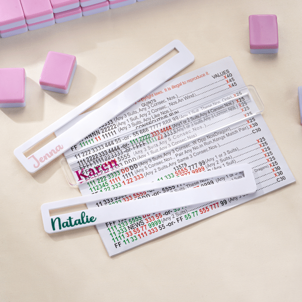Personalised Clear White Acrylic Mahjong Pusher Line Finder Mahjong Night Birthday Gift for Mahjong Player