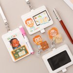 Personalised Cartoon Photo Pencil Notebook Teacher ID Card Badge Buddy with Name and Badge Reel Teacher's Day Back to School Gift for Teacher