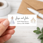 Personalized Save the Date Waterproof Return Address Stickers Labels with Name and Address Party Decor Wedding DIY Gift for Couple Newlywed
