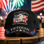 Personalised United States of America 250th Anniversary Baseball Cap with Name Daily Wear American Independence Day Gift for Family Patriot