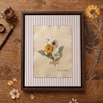 Personalized Dried Birth Flower Large Canvas Prints with Text Home Decor Ship from USA Anniversary Birthday Gift for Mom Grandma