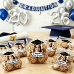 Personalized Face Photo Graduation Cap Stickers Set of 20 Labels Graduation Party Gift for Graduates