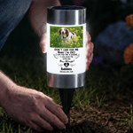 Personalized Pet Photo Paw Print Solar Garden Light with Name and Text Garden Decor Memorial Sympathy Gift for Family Pet Owners