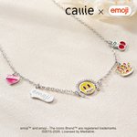 Personalised Smiley emoji Crying emoji Emotional Reversal Necklace with Text and Date Birthday Anniversary Gift for Best Friend | Callie × emoji ™