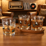 Personalized Vintage Guitar Durable 10 oz Rock Whiskey Glass with Name Man Cave Bar Birthday Gift for Friend Husband