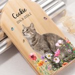 Personalised Flower Butterfly Photo Wood Wind Chime with Name and Date Memorial Sympathy Pet Loss Gift for Pet Owner Pet Lover