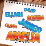Personalized Multicolor Comic Book Style Waterproof Stickers with Name Back to School Birthday Gift for Students Kids