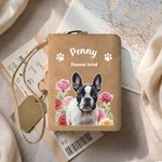 Personalised Birth Flower Pet Photo Foldable PU Leather Wallet with Name Daily Use Birthday Gift for Pet Lovers Owners