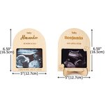 Personalised Wooden Ultrasound Picture Frame with Baby Name and Date Pregnancy Baby Announcement Gift for Grandadrents New Parents