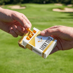 Personalized Creative Cigarette Case Golf Tee Holder Box Tag with Text and 10 Pcs Wooden Tees Game Day Birthday Gift for Golf Players