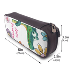 Personalized Cute Animal Says Hello Durable Pencil Case with Name Back to School Birthday Gift for Boys Girls Students