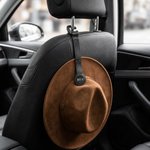 Personalised Monogram Design Portable PU Leather Magnetic Hat Clip with Initial and Name Daily Use Birthday Gift for Men Drivers