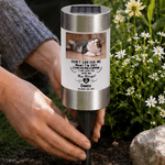 Personalized Pet Photo Paw Print Solar Garden Light with Name and Text Garden Decor Memorial Sympathy Gift for Family Pet Owners