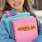 Personalized Multicolor Comic Book Style Waterproof Stickers with Name Back to School Birthday Gift for Students Kids