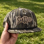 Personalised Camouflage Adjustable Baseball Cap with PU Leather Name Tag Sport Accessories Birthday Gift for Brother Boy