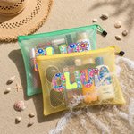 Personalized Artistic Name Waterproof Sandproof Beach Bag Pool Bag Summer Vacation Party Gift for Women